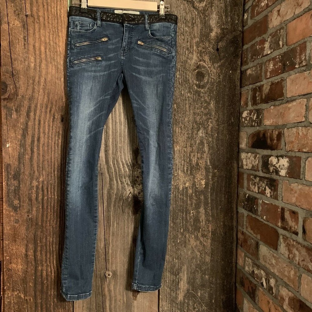 Etienne Marcel Blue moto skinny jeans Women’s